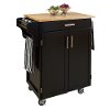 Cuisine Cart Black Finish with Wood Top - Create-a-Cart-2