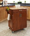 Cuisine Cart Warm Oak Finish with Wood Top - Create-a-Cart