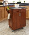 Cuisine Cart Warm Oak Finish Stainless Top - Create-a-Cart