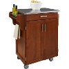 Cuisine Cart Warm Oak Finish Stainless Top - Create-a-Cart-2
