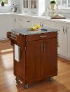Cuisine Cart Warm Oak Finish with Salt & Pepper Granite Top - Create-a-Cart