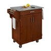 Cuisine Cart Warm Oak Finish with Salt & Pepper Granite Top - Create-a-Cart-2