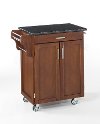 Cuisine Cart Cherry Finish Black Granite Top - Create-a-Cart-2