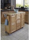 Natural Finish with Natural Wood Top Kitchen Cart - Create-a-Cart