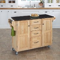 Natura Kitchen Cart with Black Granite Top - Create-a-Cart