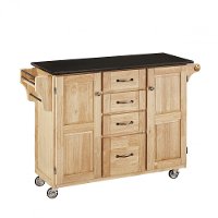 Natura Kitchen Cart with Black Granite Top - Create-a-Cart-2