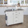 White Finish Stainless Top Kitchen Cart - Create-a-Cart