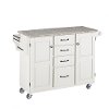White Finish SP Granite Top Kitchen Cart - Create-a-Cart-2