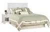 White Queen Headboard and Nightstand - Naples