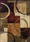 Hudson 5 x 8 Brown, Red and Ivory Area Rug