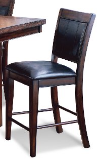 Dark Brown and Black 24 Inch Counter Height Stool - Fulton