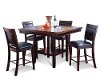 Dark Brown and Black 5 Piece Counter Height Dining Room Set - Fulton