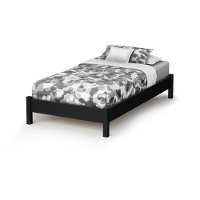 3070-205 Black Twin Platform Bed on Legs - Step One