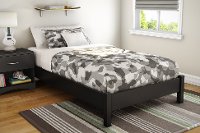 3070205 Black Twin Platform Bed on Legs - Step One-3