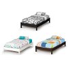 3070-205 Black Twin Platform Bed on Legs - Step One-4