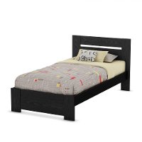 3347189 Black Oak Twin Bed - Flexible