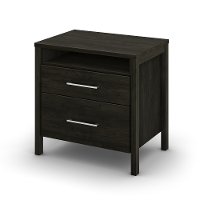 3577060 Black 2-Drawer Night Stand - Gravity