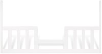 F0952446 Matte White Toddler Guard Rail - London