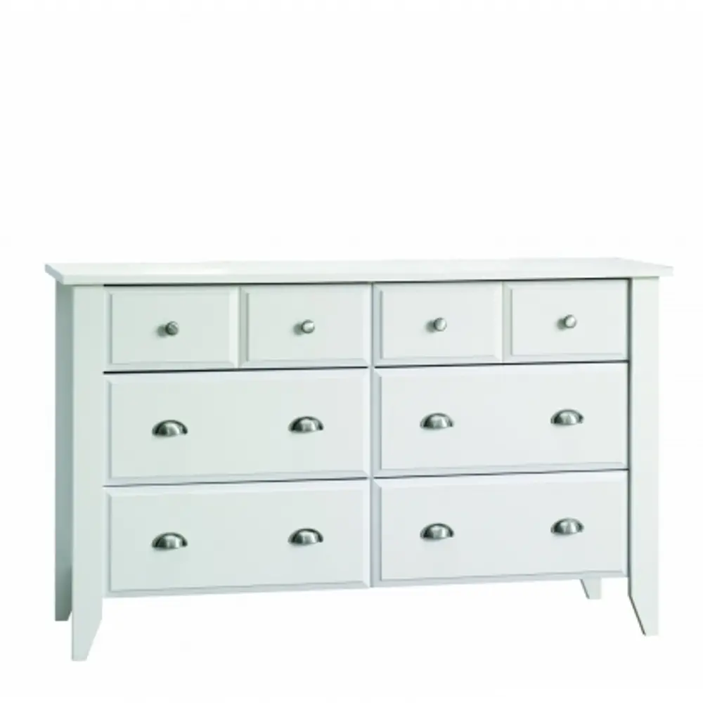 F04709.46/6DRWRCHEST White 6-Drawer Double Dresser - Relaxed Traditional-1