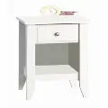 F04728.46/NIGHTSTND White 1-Drawer Nightstand - Relaxed Traditional