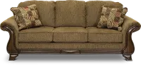 Casual Traditional Mocha Brown Sofa - Montgomery