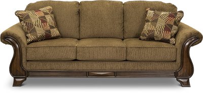 Casual Traditional Mocha Brown Sofa - Montgomery