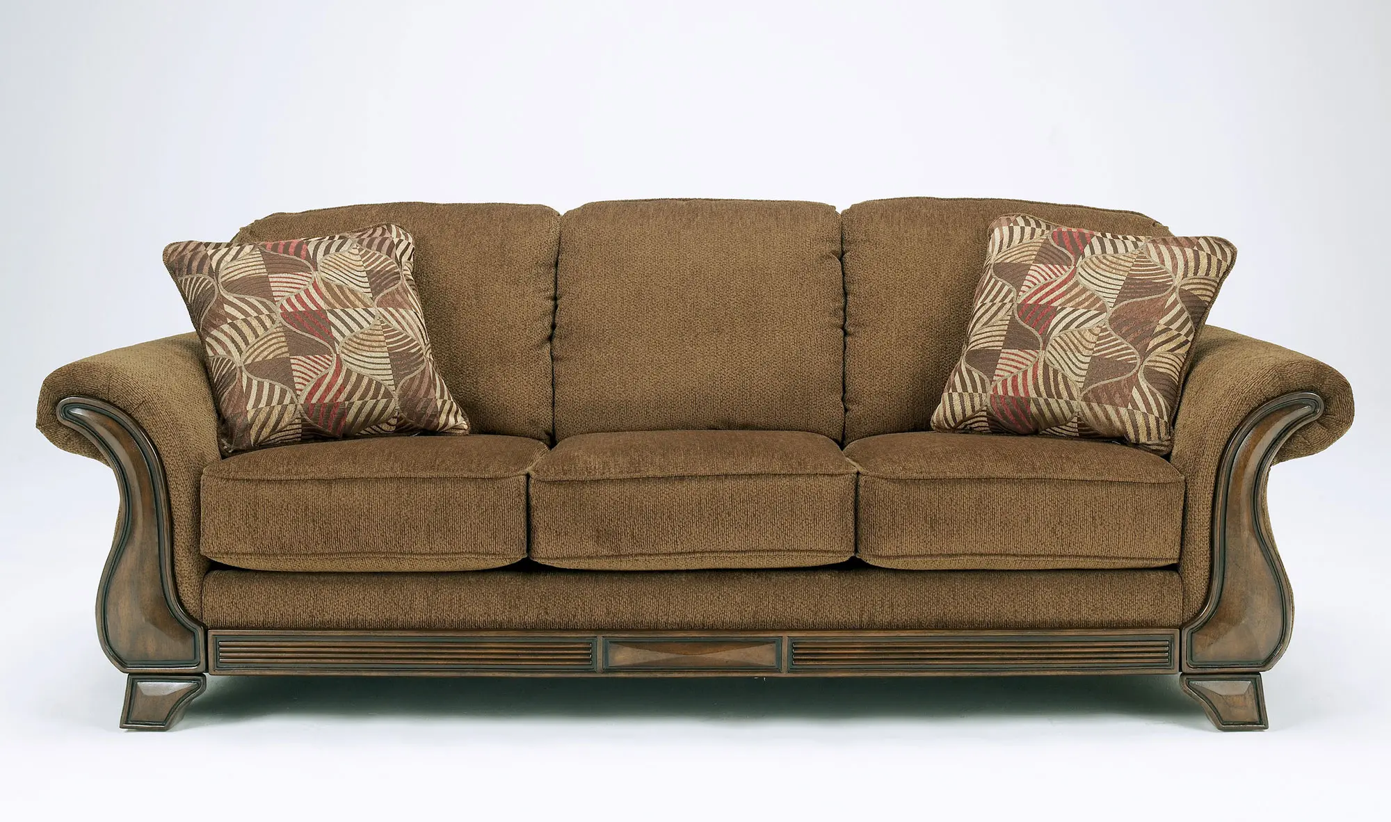Casual Traditional Mocha Brown Sofa - Montgomery-2