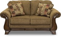 Casual Traditional Mocha Brown Loveseat - Montgomery
