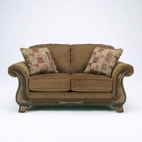 Casual Traditional Mocha Brown Loveseat - Montgomery-2