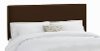 282NBVCHOC_BR Velvet Chocolate Nail Button Border Queen Headboard