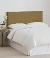 283NBVHNY_BR Velvet Honey Nail Button Border King Headboard
