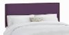 282NBVAUB_BR Velvet Aubergine Nail Button Border Queen Headboard