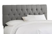 543KLINGRY Linen Gray Tufted King Headboard