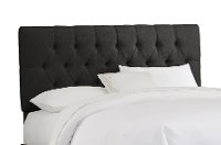 542QLINBLK Linen Black Tufted Queen Headboard-2