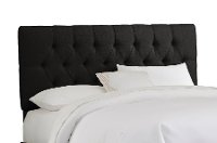 543KLINBLK Linen Black Tufted King Headboard