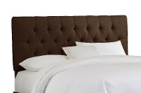 544CKLINCHOC Linen Chocolate Tufted California King Headboard