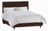 280BEDVCHOC_BR Velvet Chocolate Nail Button Border Twin Bed