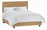 281BEDVHNY_BR Velvet Honey Nail Button Border Full Size Bed