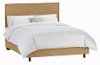 282BEDVHNY_BR Velvet Honey Nail Button Border Queen Bed