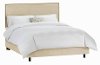 282BEDVBKWT_BR Velvet Buckwheat Nail Button Border Queen Bed