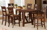 Burnished Mango Counter Height Dining Table - Contemporary Veca Collection