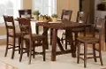 Burnished Mango Brown 5 Piece Counter Height Dining Set - Veca