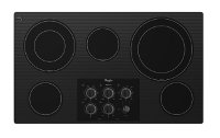 G7CE3635XB Whirlpool 36 Inch 5 Burner Electric Cooktop - Black
