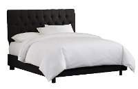 541BEDLINBLK Linen Black Tufted Full Size Bed