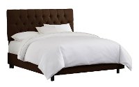 544BEDLINCHOC Linen Chocolate Tufted California King Bed