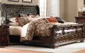 575/SLEIGHBED5/0 Traditional Brown Queen Bed - Arbor Place