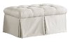 2902SKSHTGPARCH Shantung Parchment Skirted Storage Bench