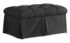 2902SKSHTGBLK Shantung Black Skirted Storage Bench