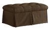 2902SKSHTGCHOC Shantung Chocolate Skirted Storage Bench