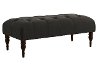 3025LINCHAR Linen Charcoal Tufted Top Bench